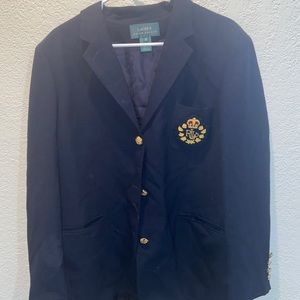 VINTAGE RALPH LAUREN BLAZER WITH CROWN CREST